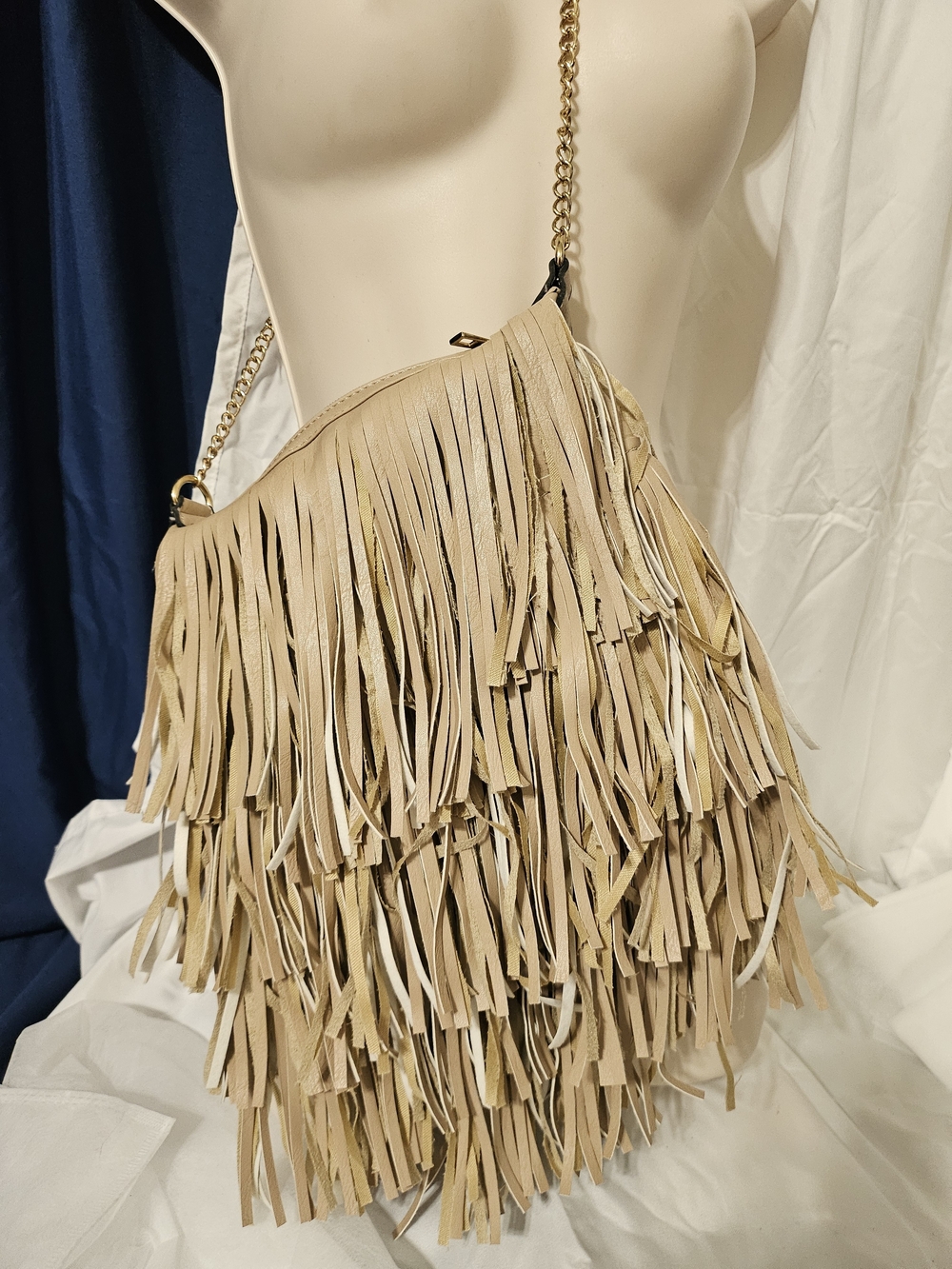 Fringe Crossbody Bag in Beige - Women Bags